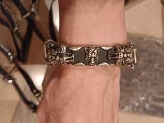 LOTE 28 PULSERAS CUERO+ACERO