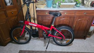 Bicicleta plegable Btwin Roja