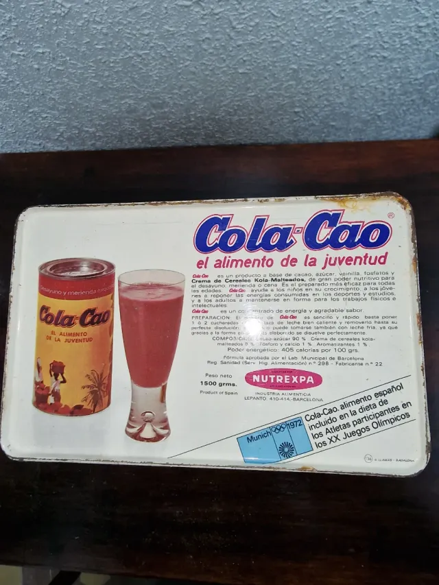 4 Latas Vintage Cola-Cao Anni '70