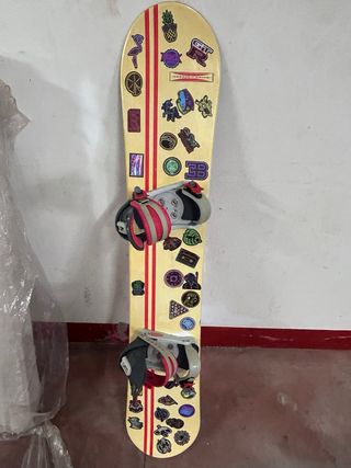 Tabla de Snowboard con Fijaciones