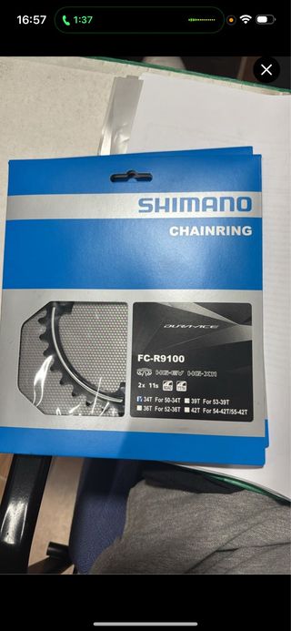 Plato Shimano Dura Ace R9100 34T