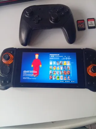Nintendo Switch Negra + Mando Pro + Juegos