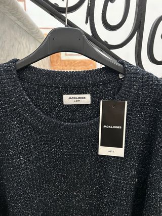 Maglione Jack & Jones Nero Taglia 6XL
