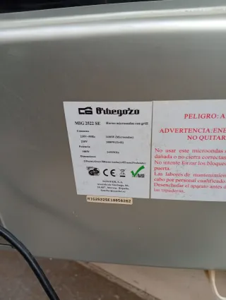 Microondas Orbegozo 1400W