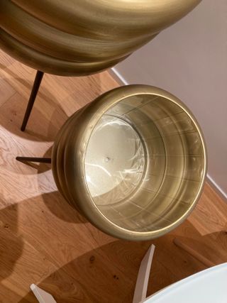 Set di vasi per piante metallo dorato