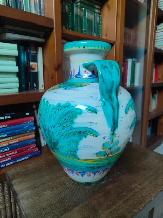 Jarra cerámica esmaltada Puente de Arzobispo