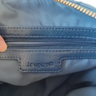 Bolso Desigual Azul Gris Serpiente