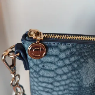 Bolso Desigual Azul Gris Serpiente