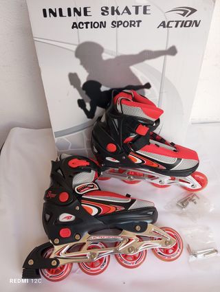 Patines en Línea ACTION SPORT Talla Ajustable.