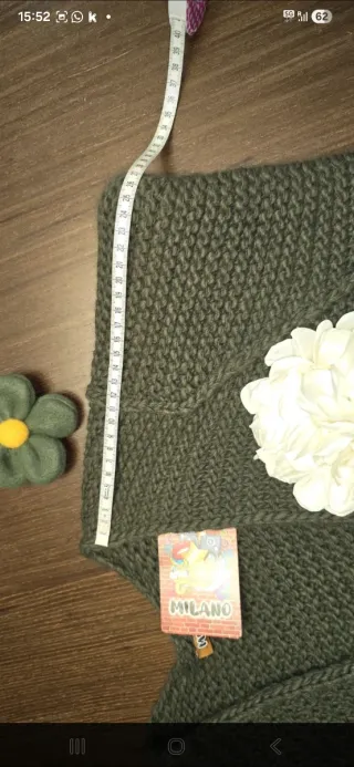 Chaleco lana Milano verde punto grueso