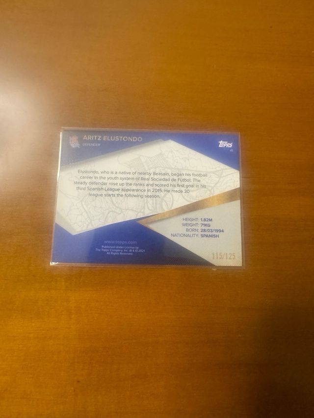 San Sebastián Real Sociedad Aritz Elustondo card
