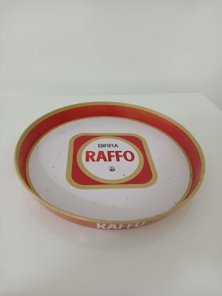 Vassoio Birra Raffo Metallo Vintage