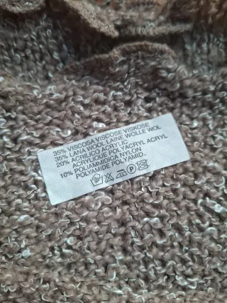 Bufanda doble beige y gris