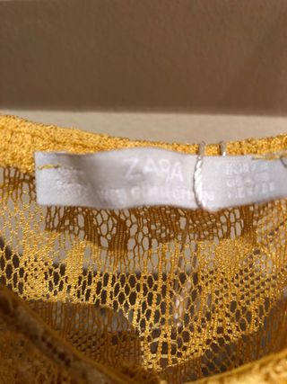 Top lencero Zara amarillo talla única