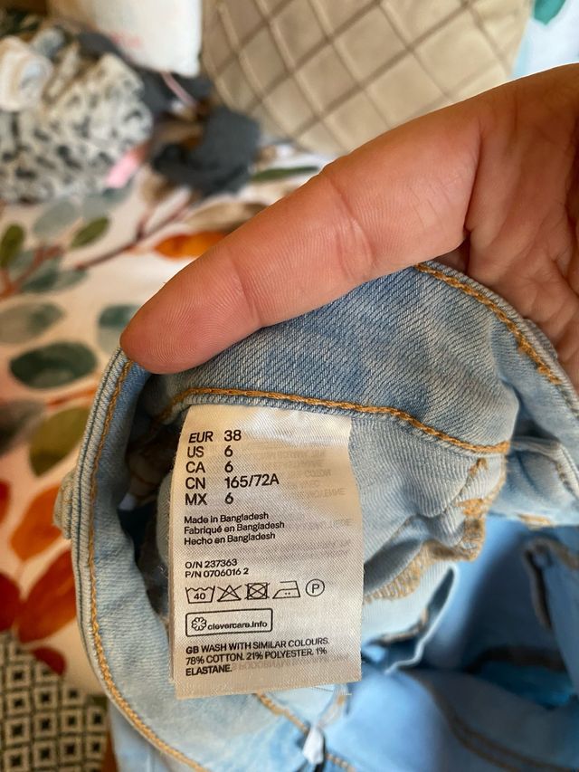 Vaqueros pitillo H&M elásticos Talla 38