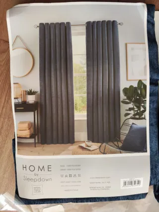 2 Cortinas Chenilla Sleepdown 117x137cm