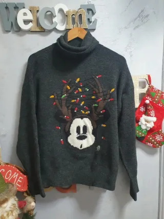 Jersey Zara Mickey Navidad Talla M