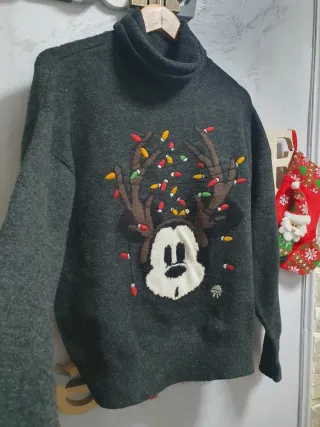 Jersey Zara Mickey Navidad Talla M