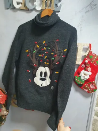 Jersey Zara Mickey Navidad Talla M