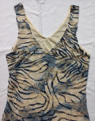 Abito lungo fantasia zebra