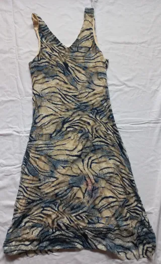 Abito lungo fantasia zebra