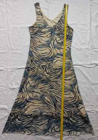 Abito lungo fantasia zebra