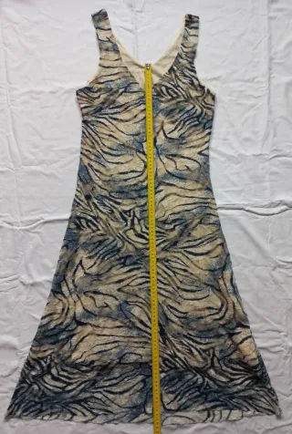 Abito lungo fantasia zebra