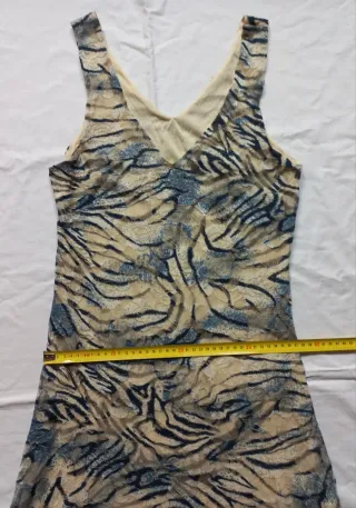 Abito lungo fantasia zebra