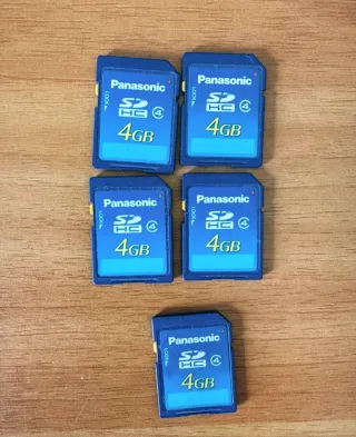6 Tarjetas SD Panasonic 4GB sd micro con adaptador