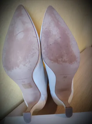 Tronchetti Ovye' pelle bianca Tg 37