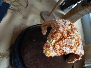 Tocado vintage Naranja y Beige