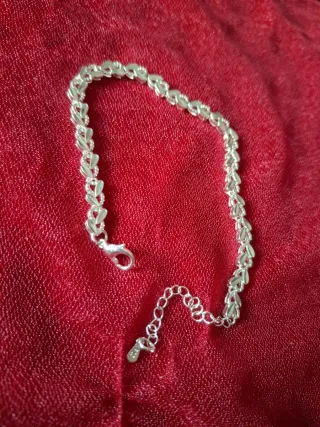 Pulsera Plata 925 Corazones Elegante