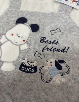 Tutina, cappellino e bavetta ciniglia 0-3mesi