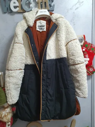 Plumífero Bimba y Lola Beige y Negro