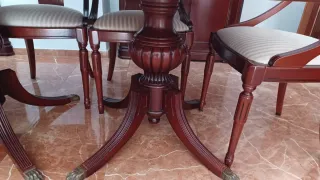 Mesa comedor extensible y 6 sillas