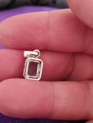 Colgante Plata Ley Cuarzo Ahumado Artesanal