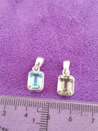 Colgante Plata Ley Cuarzo Ahumado Artesanal