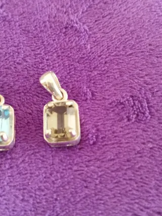 Colgante Plata Ley Cuarzo Ahumado Artesanal