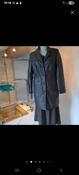 Capotto similpelle nero