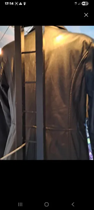 Capotto similpelle nero