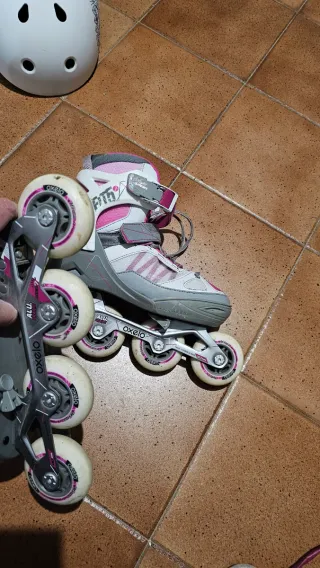Patines Oxelo Talla 38-41 + Casco y Protecciones