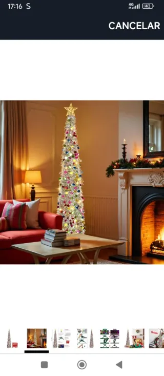 Árbol Plegable Navidad Multicolor