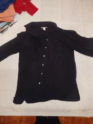 Camisa de algodón negra