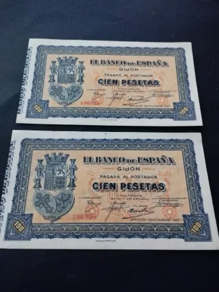 Billetes antiguos Banco de España 100 Pesetas