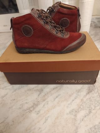 Botines Pikolinos Ante Rojo Talla 36