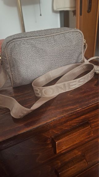 Borsa Borbonese tracolla beige fantasia