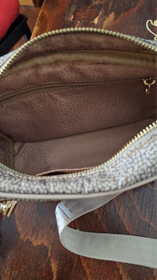 Borsa Borbonese tracolla beige fantasia
