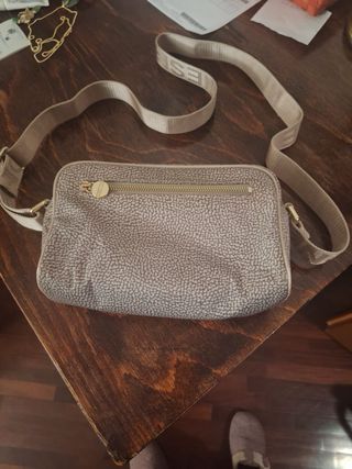 Borsa Borbonese tracolla beige fantasia