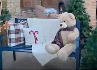 Banco de jardín Azul metálico