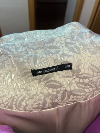 Abrigo crema estampado floral mujer